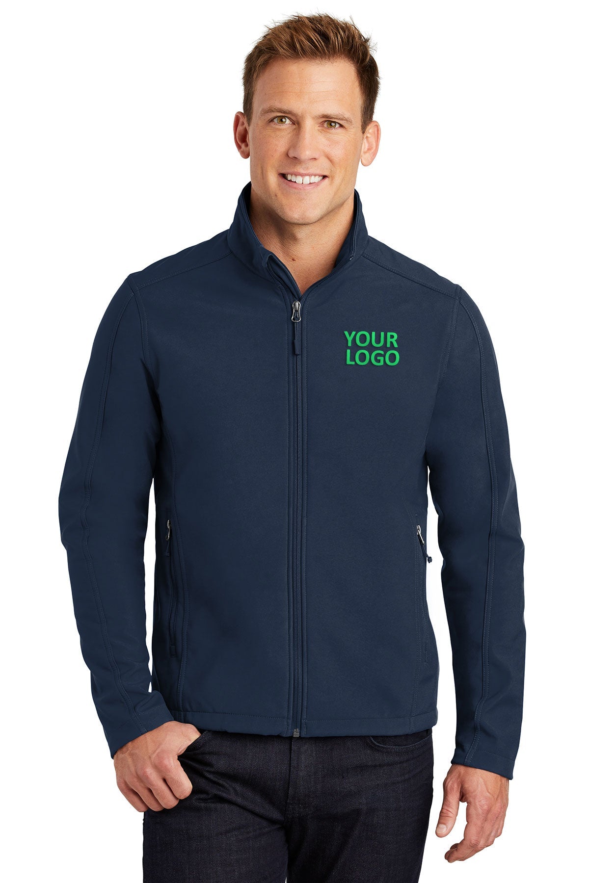 port authority dress blue navy j317 custom jackets with logo