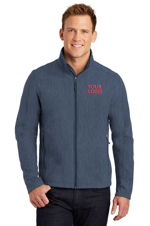 Port Authority Ladies Core Soft Shell Customized Jackets, Navy Heather