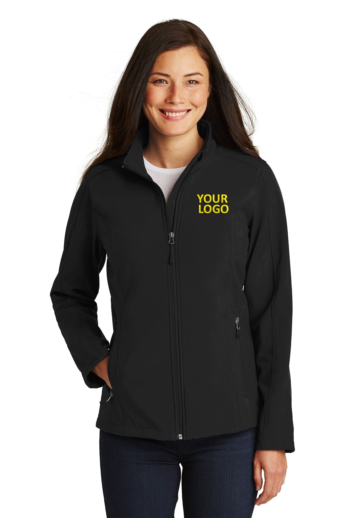 Port Authority Ladies Core Soft Shell Customized Jackets, Black