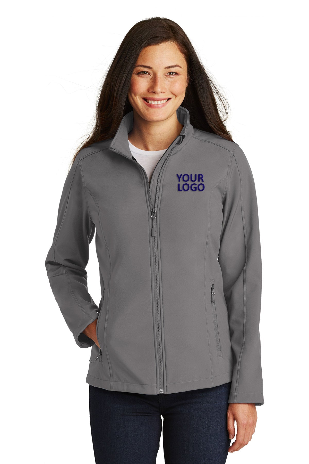 port authority deep smoke l317 company logo jackets