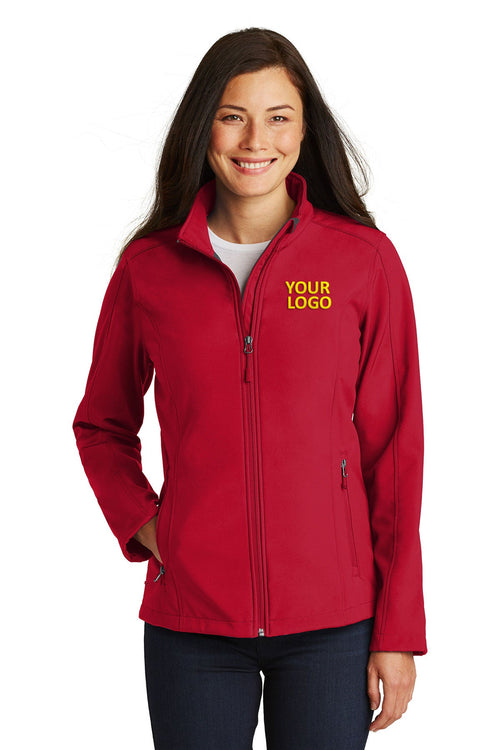 Port Authority Core Soft Shell Customized Jackets, Rich Red