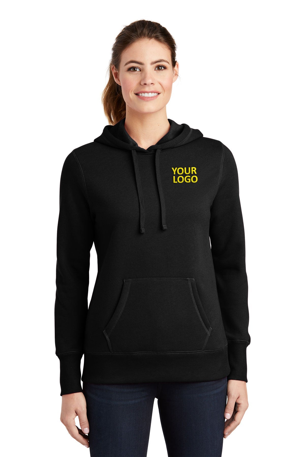 Sport-Tek Black LST254 custom business sweatshirts