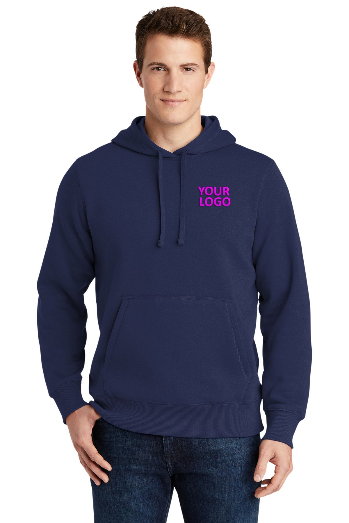 Sport-Tek True Navy ST254 sweatshirts with logo embroidery