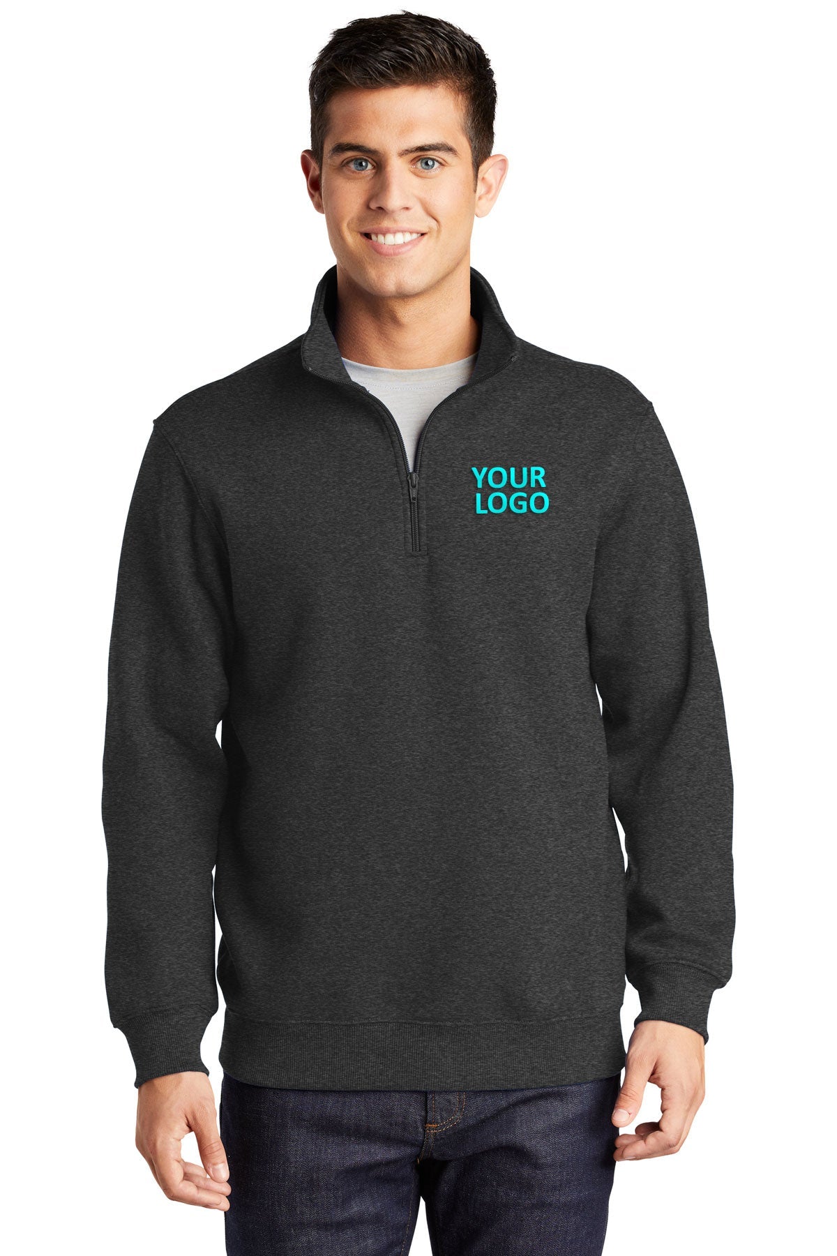 Sport-Tek Graphite Heather ST253 custom logo sweatshirts