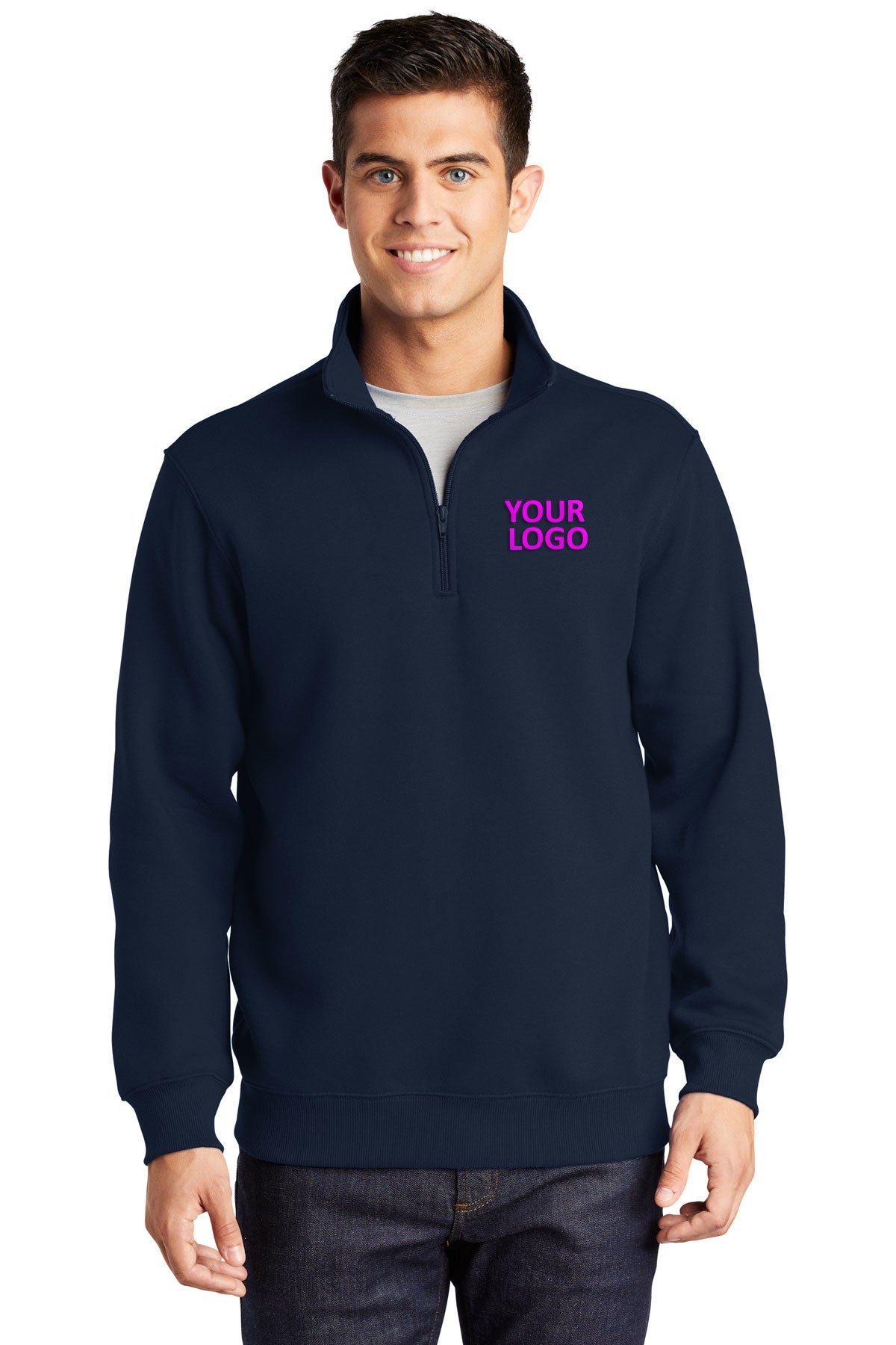 Sport-Tek True Navy ST253 custom logo sweatshirts