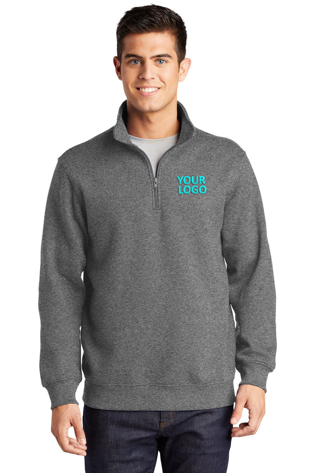 Sport-Tek Vintage Heather ST253 custom sweatshirts with logo