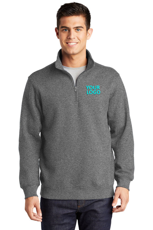 Sport-Tek Customized Full-Zip Hooded Sweatshirts, Vintage Heather