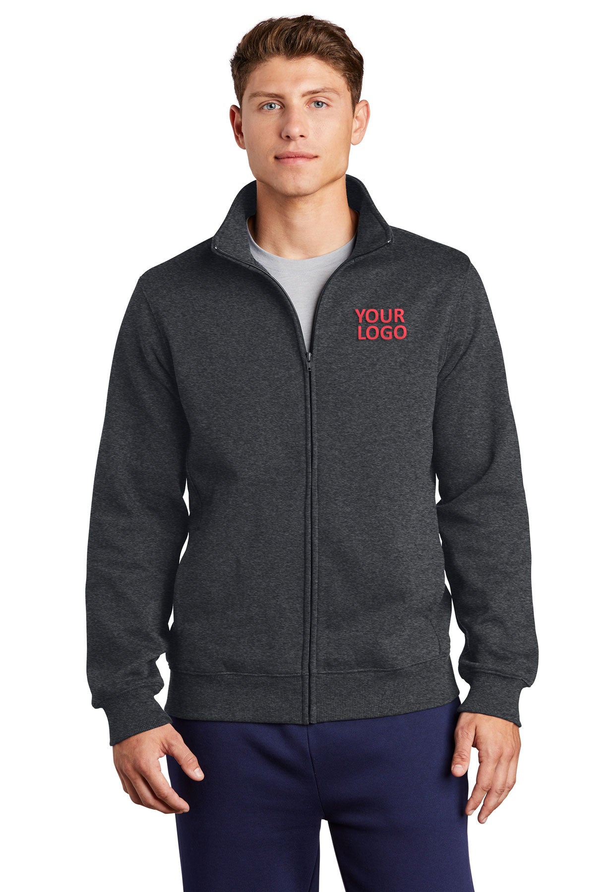 Sport-Tek Graphite Heather ST259 embroidered team jackets