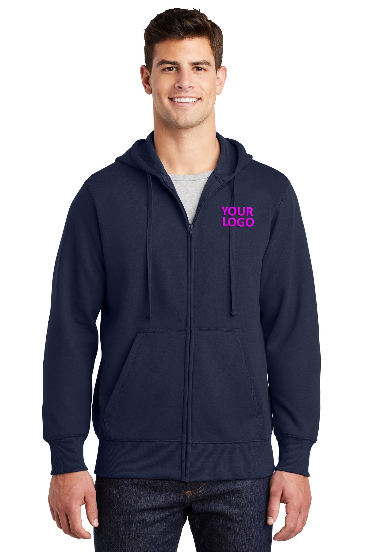 Sport-Tek True Navy ST258 custom printed sweatshirts