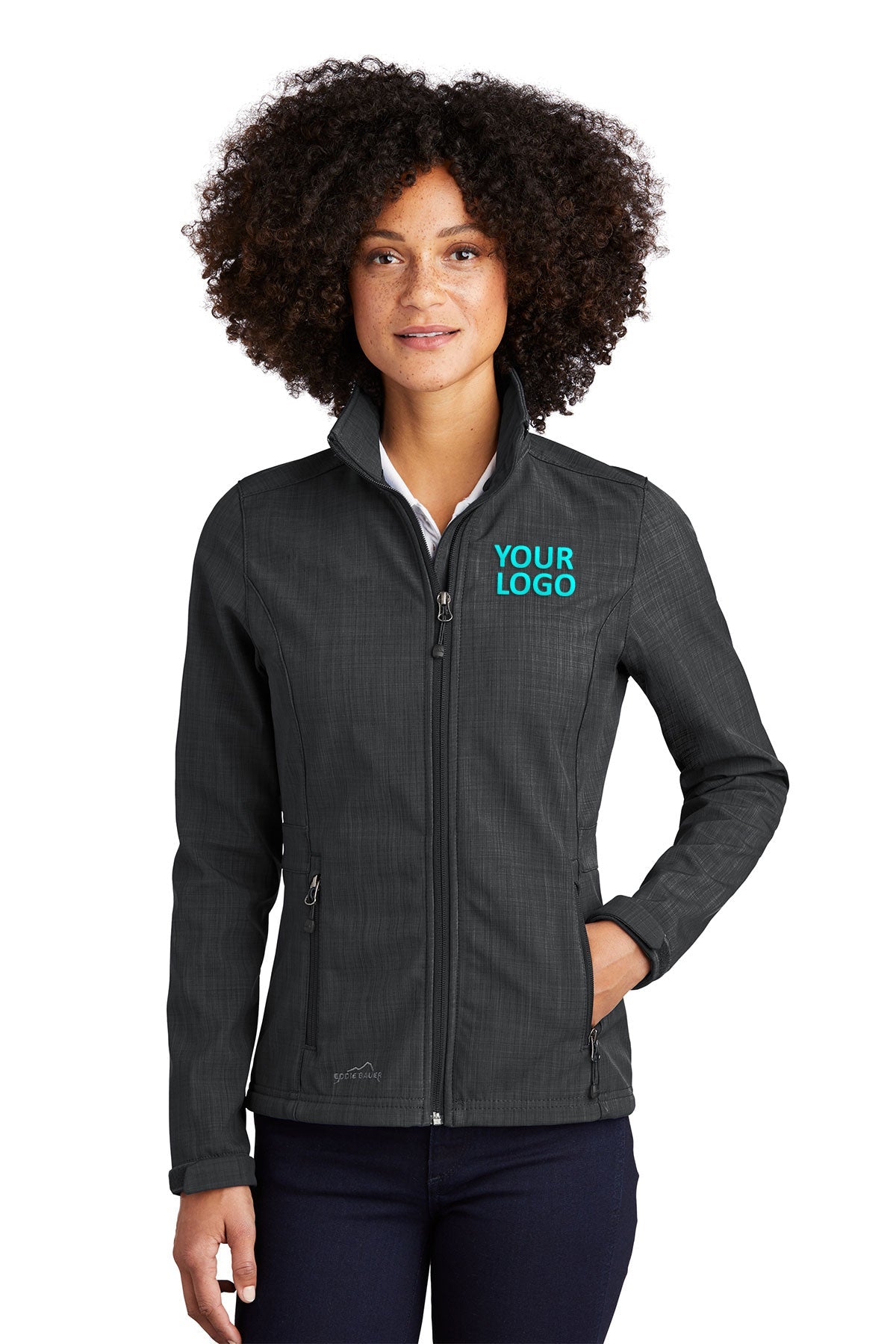 Eddie Bauer Grey EB533 company logo jackets