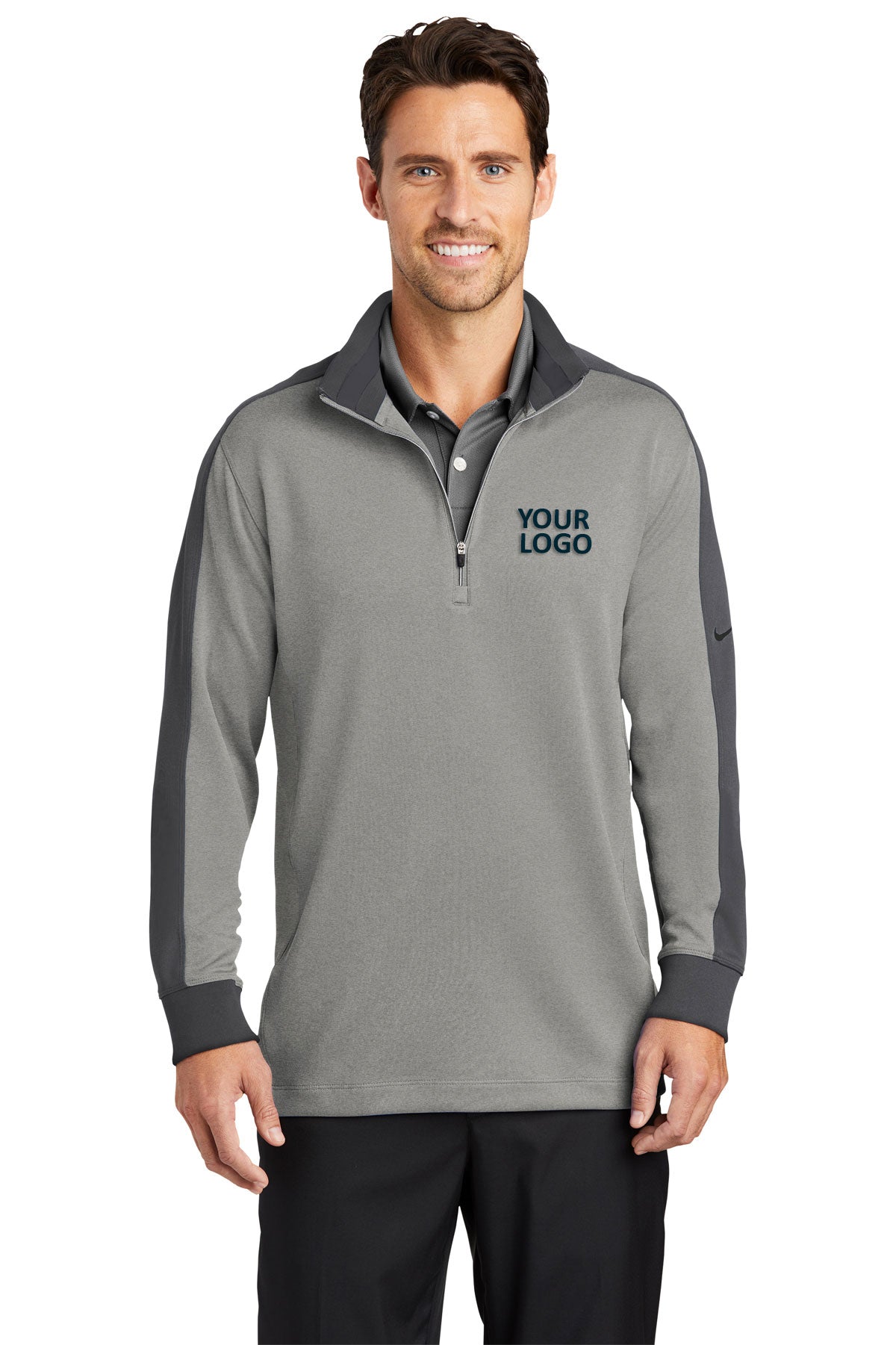 Nike Dri-FIT Custom Quarter Zip Cover-Ups, Athletic Grey Heather