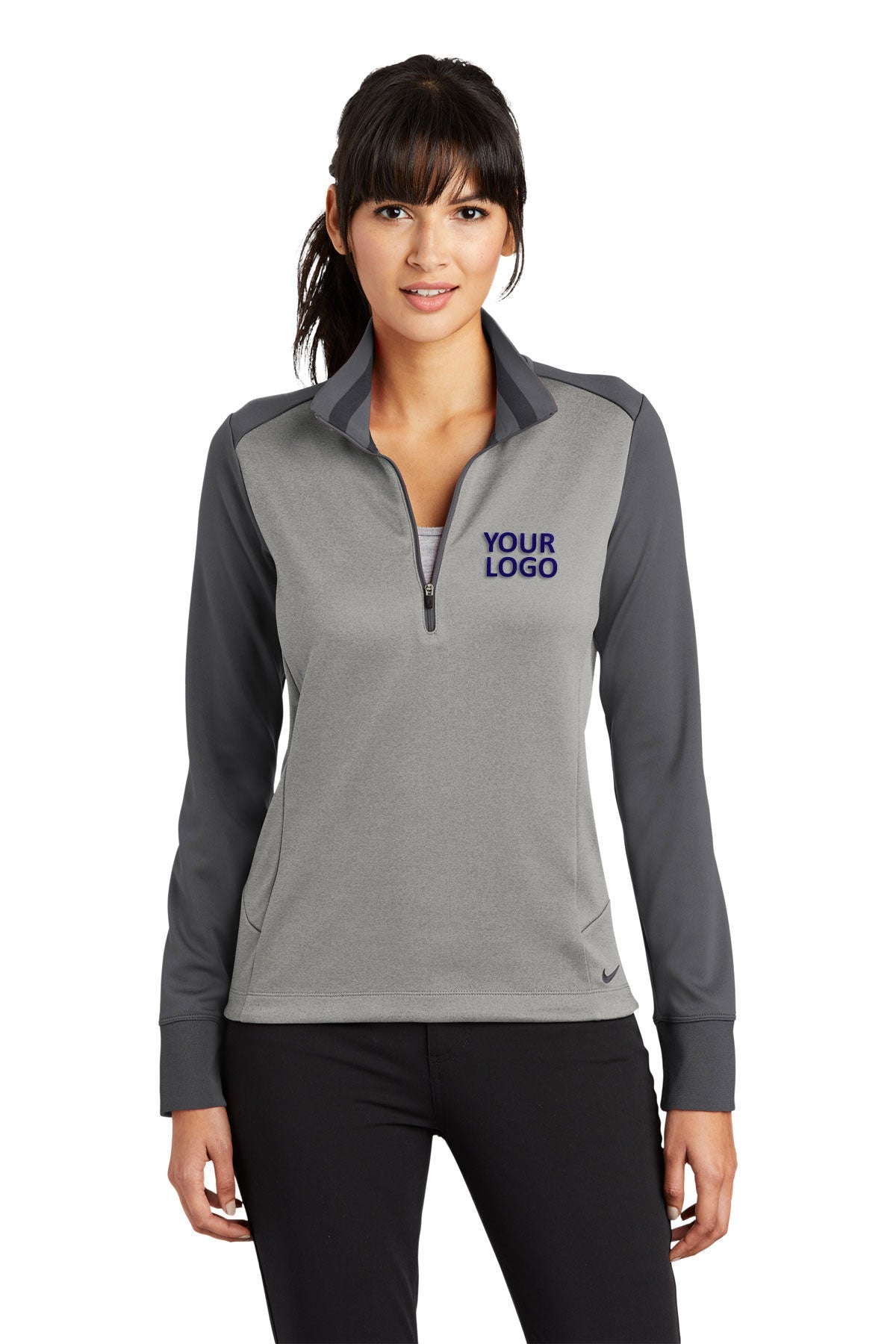 Nike Ladies Dri-FIT Custom Quarter Zip Cover-Ups, Athletic Grey Heather