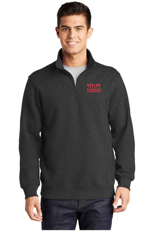 Sport-Tek Ladies Customized 1/4-Zip Sweatshirts, Graphite Heather