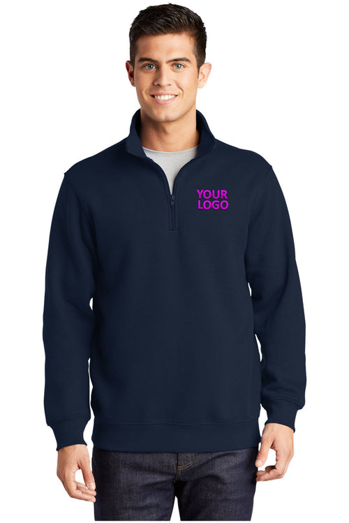 Sport-Tek Ladies Customized 1/4-Zip Sweatshirts, True Navy