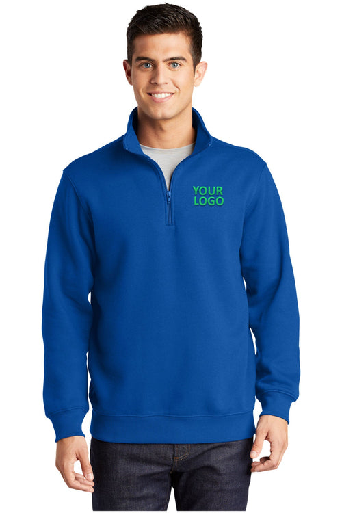 Sport-Tek Custom 1/4-Zip Sweatshirts, White