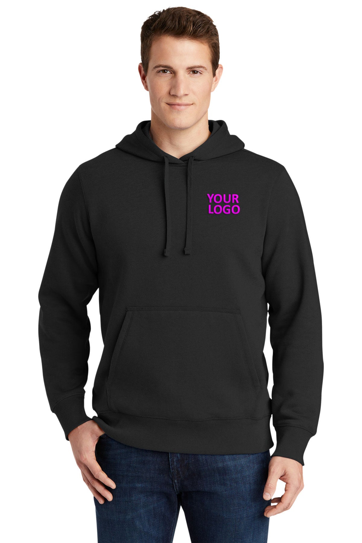 Sport-Tek Black TST254 custom design sweatshirts