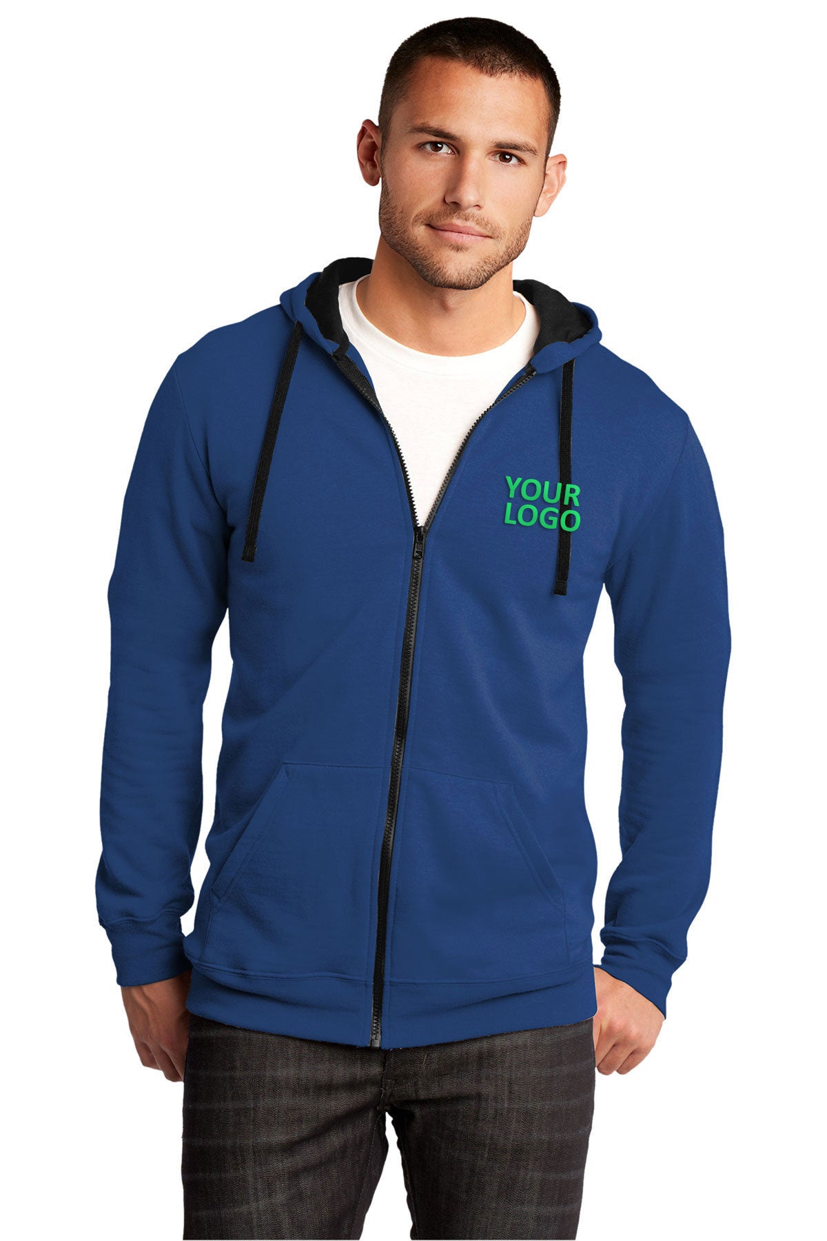 district deep royal dt800 custom sweatshirts with logo
