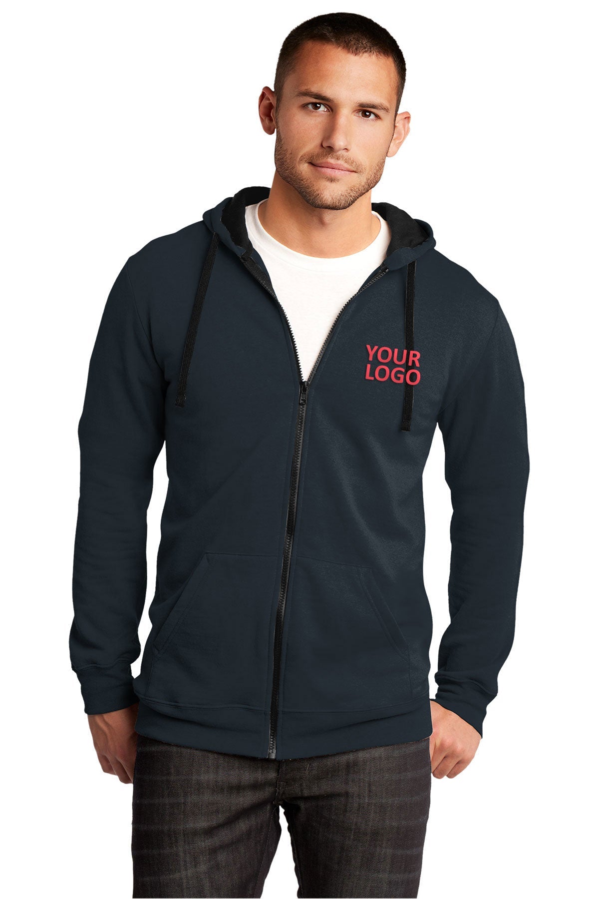 district new navy dt800 custom embroidered sweatshirts