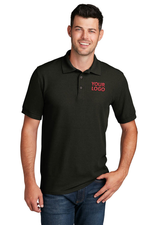 Port & Company Ladies Custom Pique Polos, Jet Black