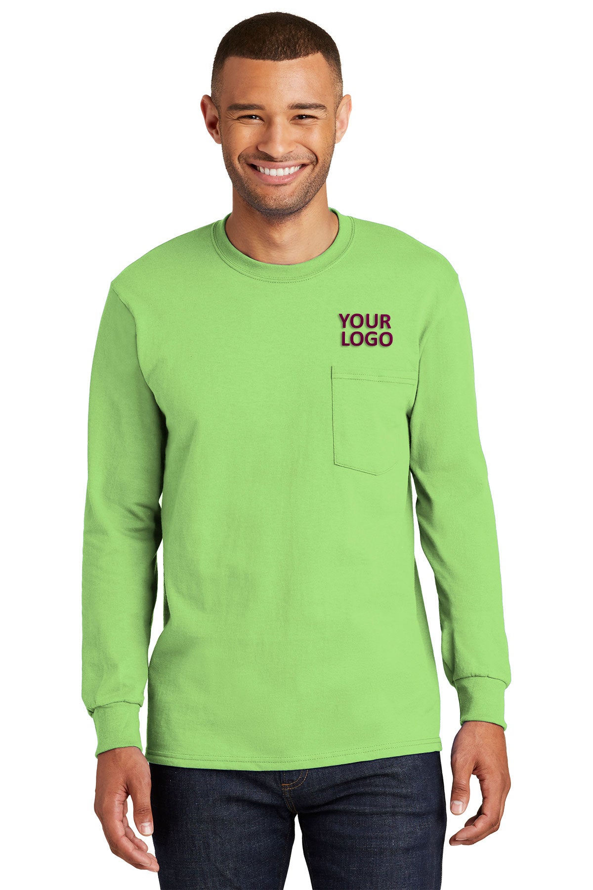 Port & Company Tall Long Sleeve Essential Pocket Tee