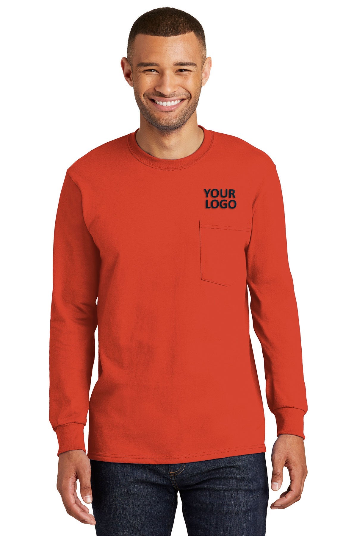 Port & Company Tall Long Sleeve Essential Pocket Tee