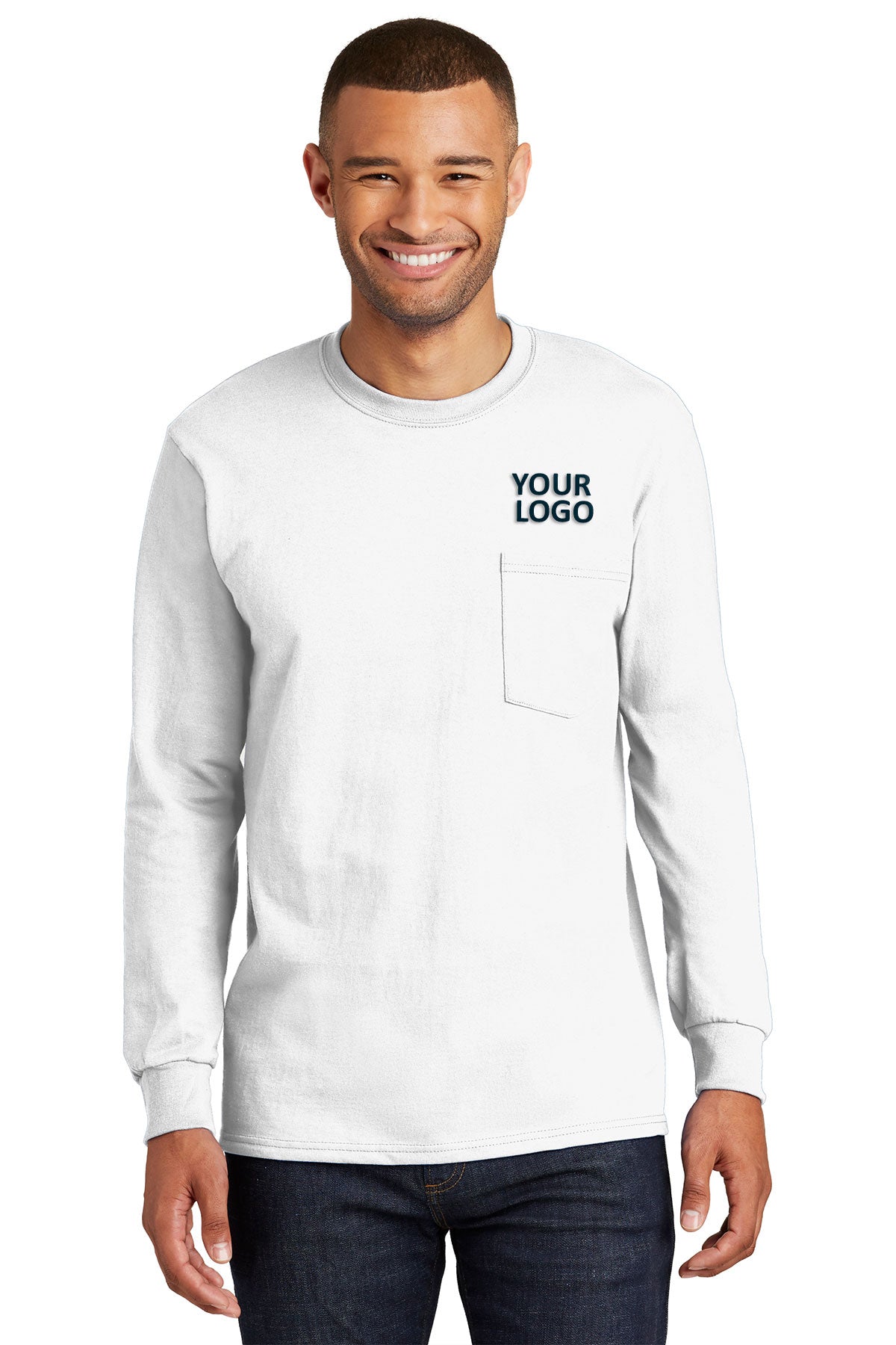 Port & Company Tall Long Sleeve Essential Pocket Tee