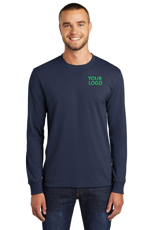 Port & Company Tall Core Blend Branded Tee's, Navy