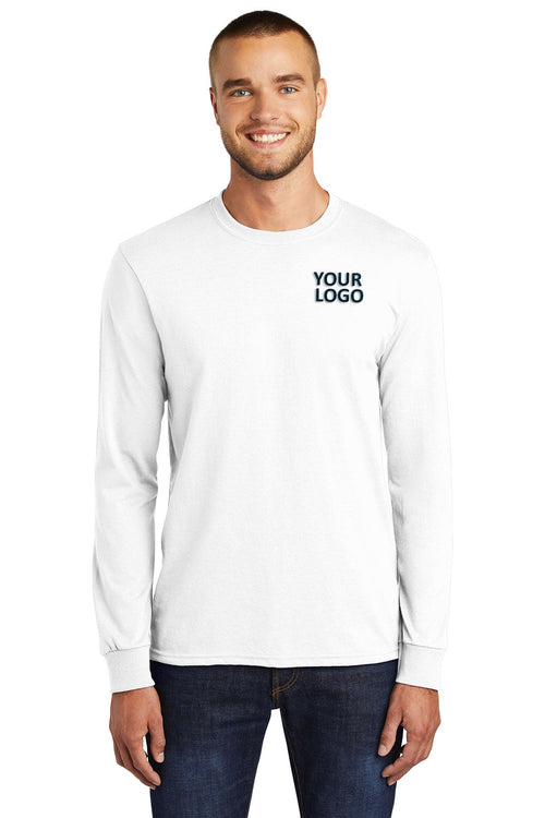 Port & Company Tall Core Blend Customized Tee's, White