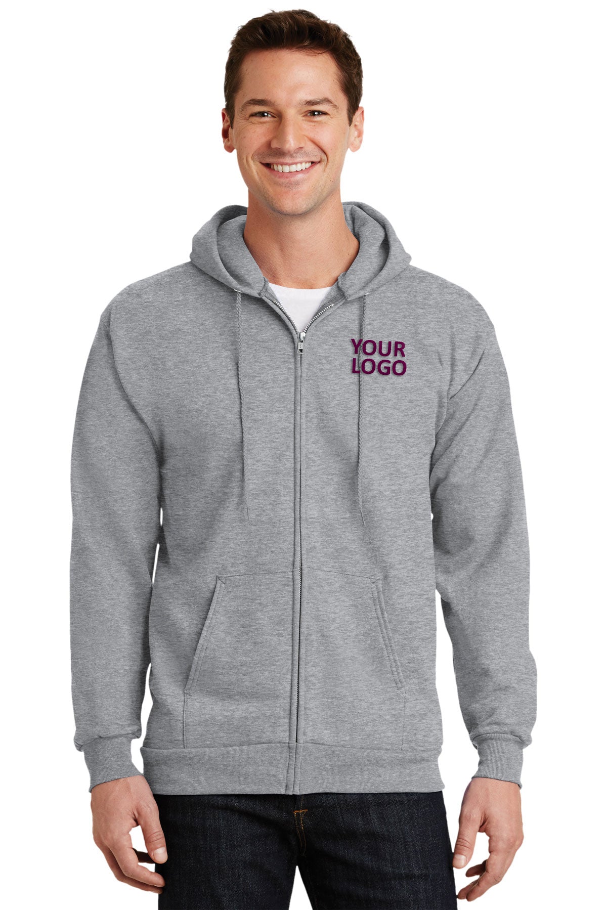 Port & Company Athletic Heather PC90ZHT sweatshirts with logos