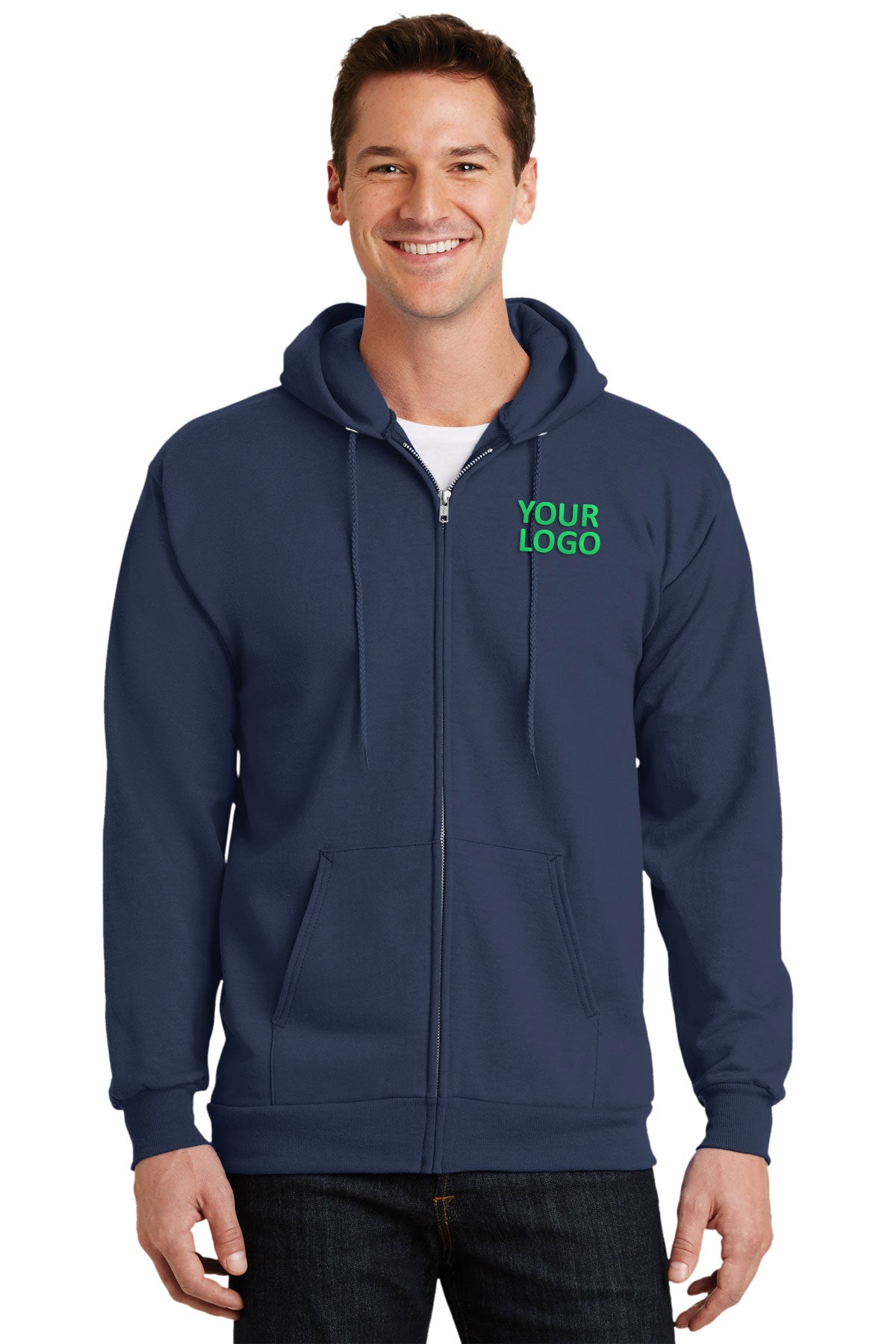 Port & Company Navy PC90ZHT sweatshirts with logos