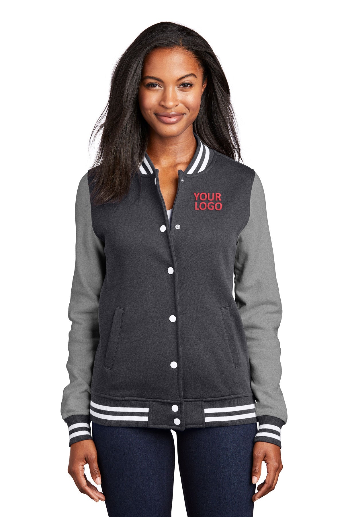 Sport-Tek Graphite Heather/ Vintage Heather LST270 company sweatshirts printed