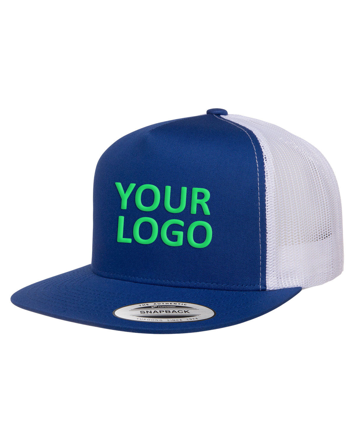 Yupoong Adult 5-Panel Classic Trucker Cap 6006 ROYAL/ WHITE