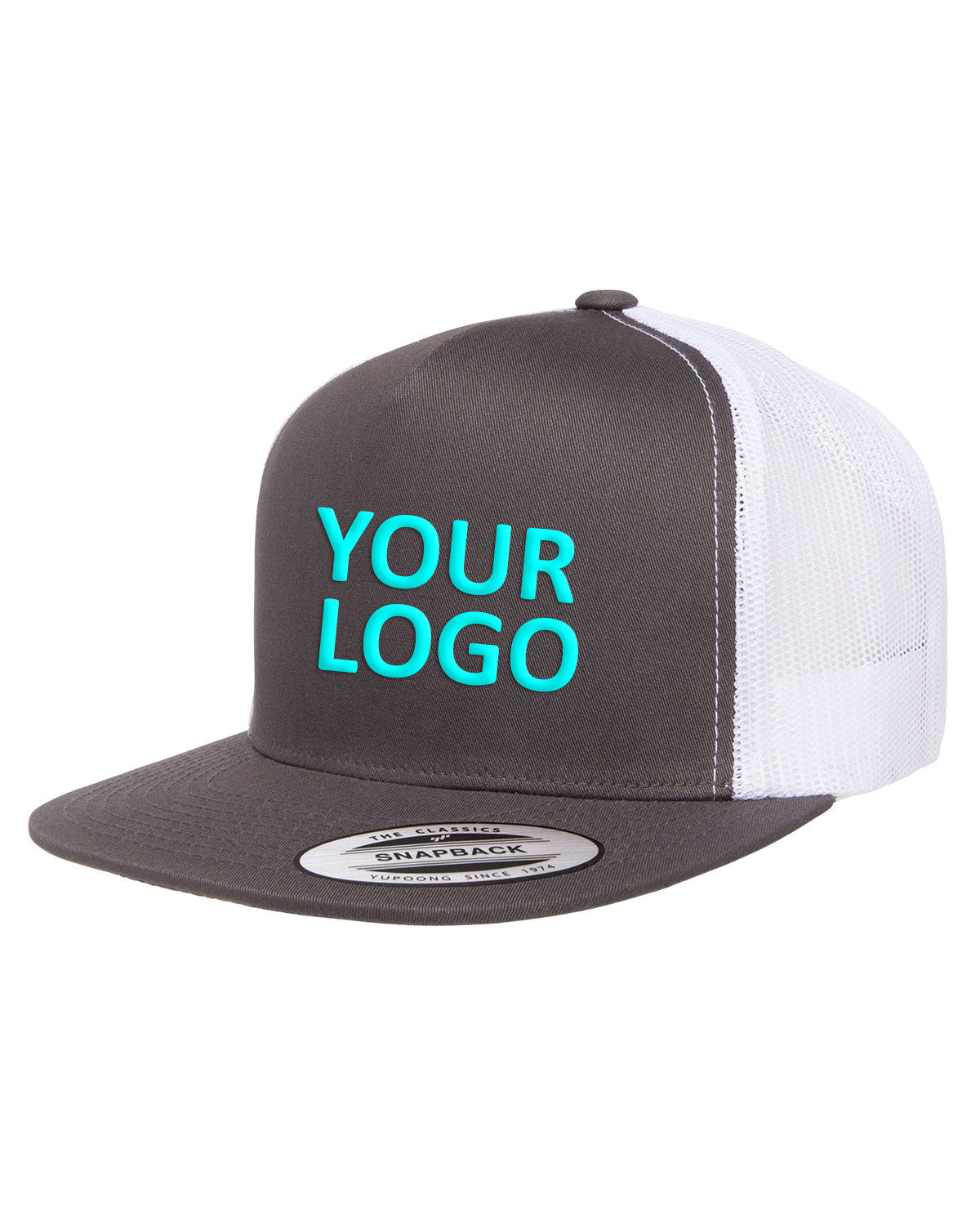 Yupoong Adult 5 -Panel Classic Trucker Cap 6006 CHARCOAL/ WHITE