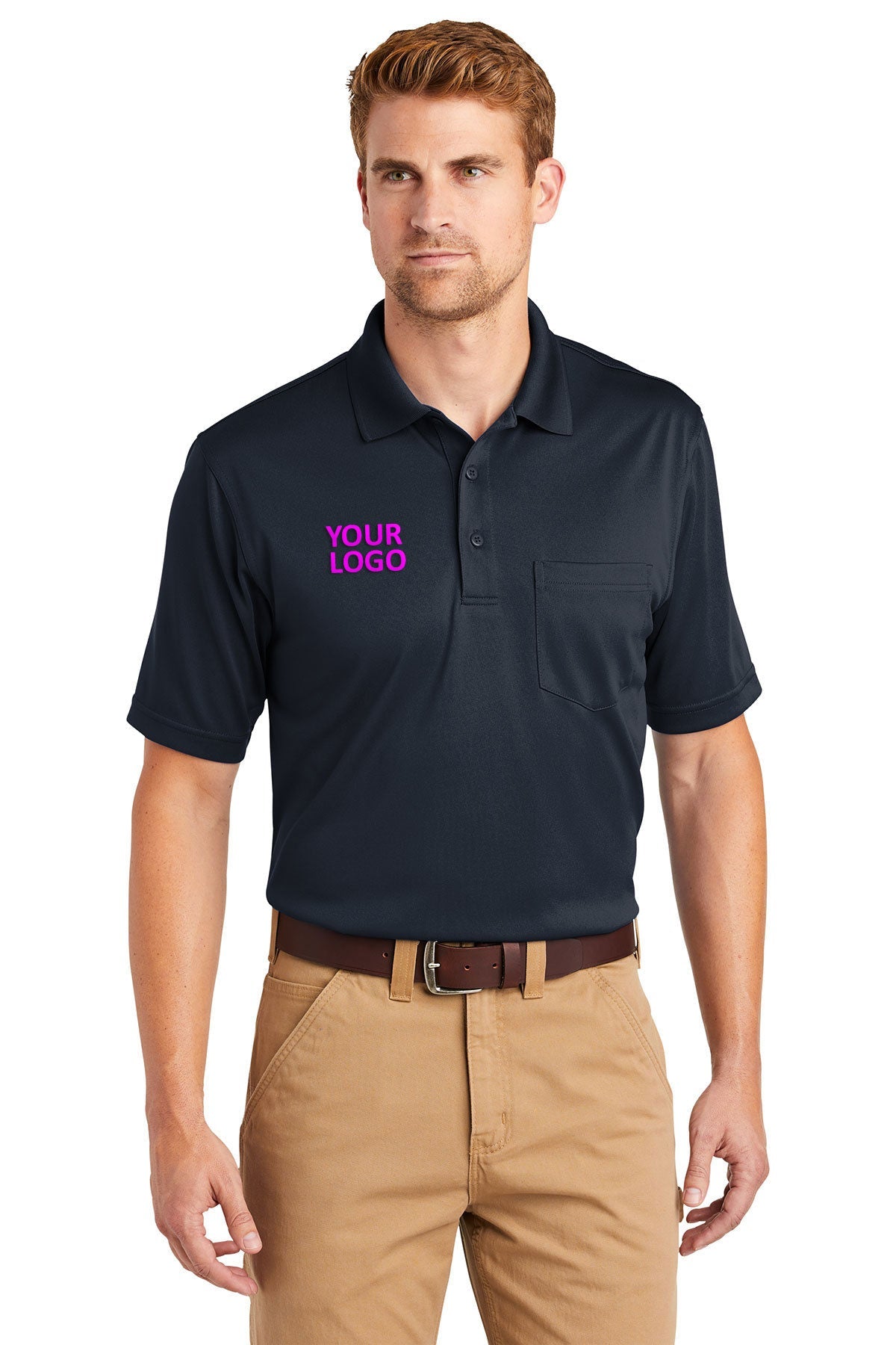 CornerStone Dark Navy CS412P custom work polo shirts