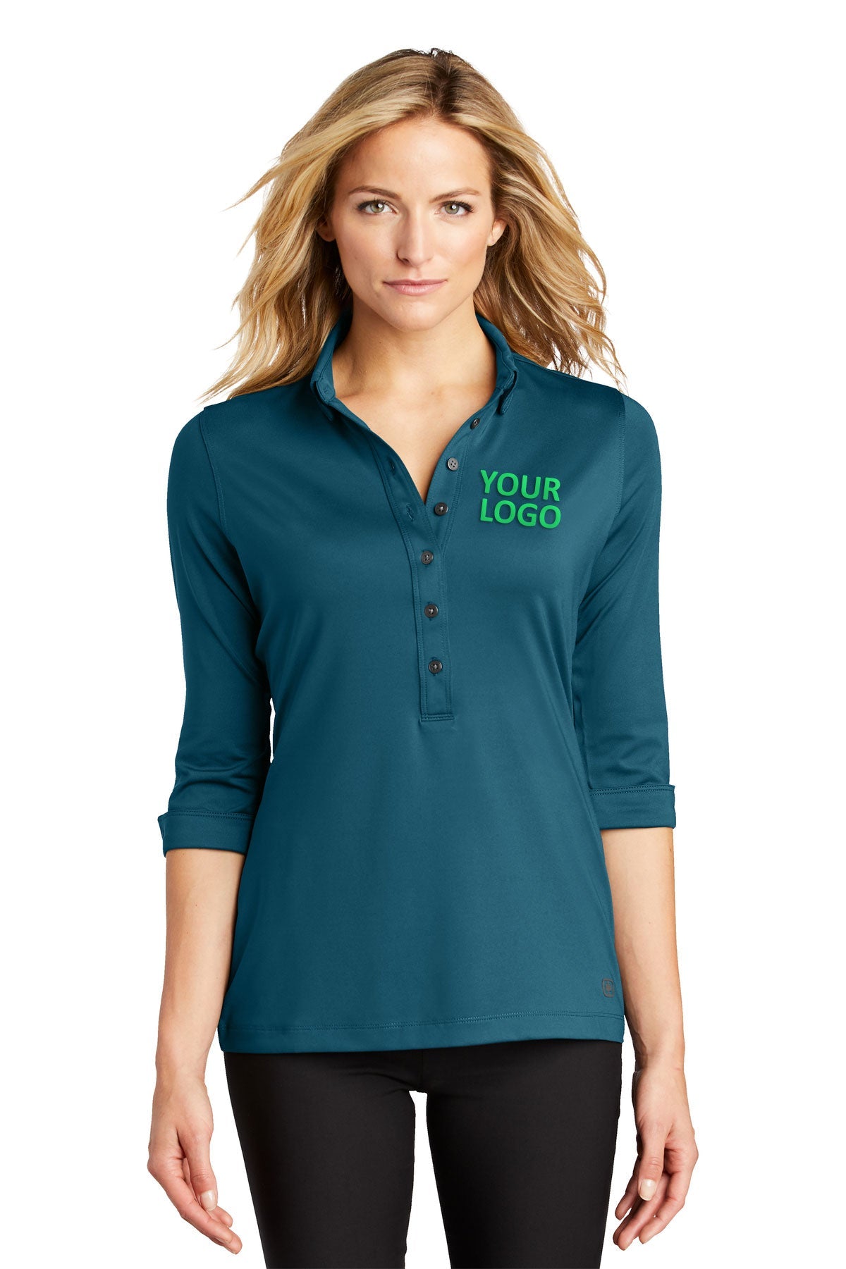 OGIO Ladies Gauge Customized Polos, Teal Throttle