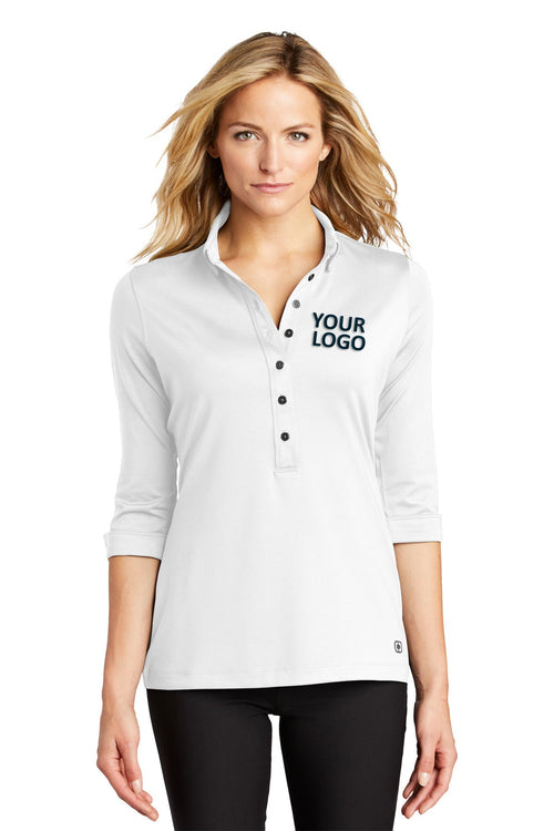 OGIO Gauge Customized Polos, White