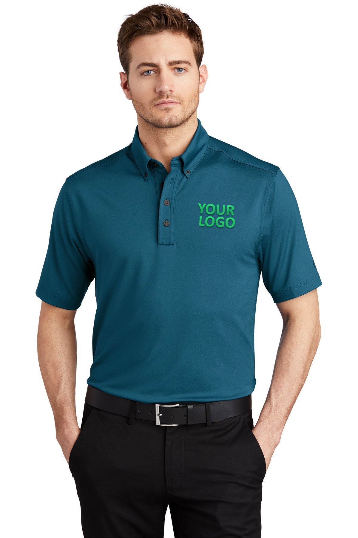 OGIO Gauge Customized Polos, Teal Throttle