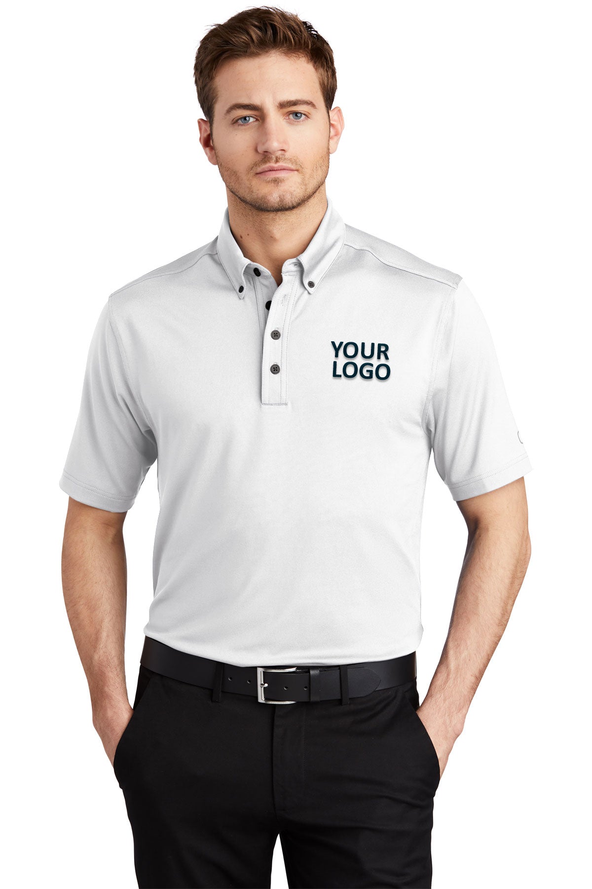 OGIO White OG122 company polo shirts embroidery