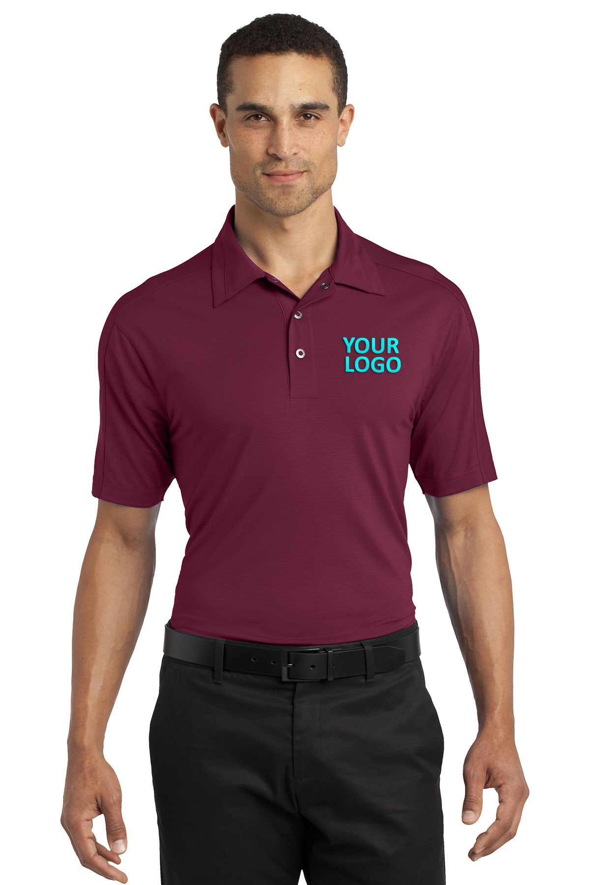 OGIO Linear Custom Polos, Molten Maroon