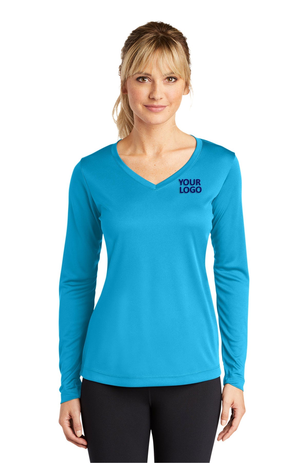 Sport-Tek Ladies Long Sleeve PosiCharge Competitor V-Neck Tee