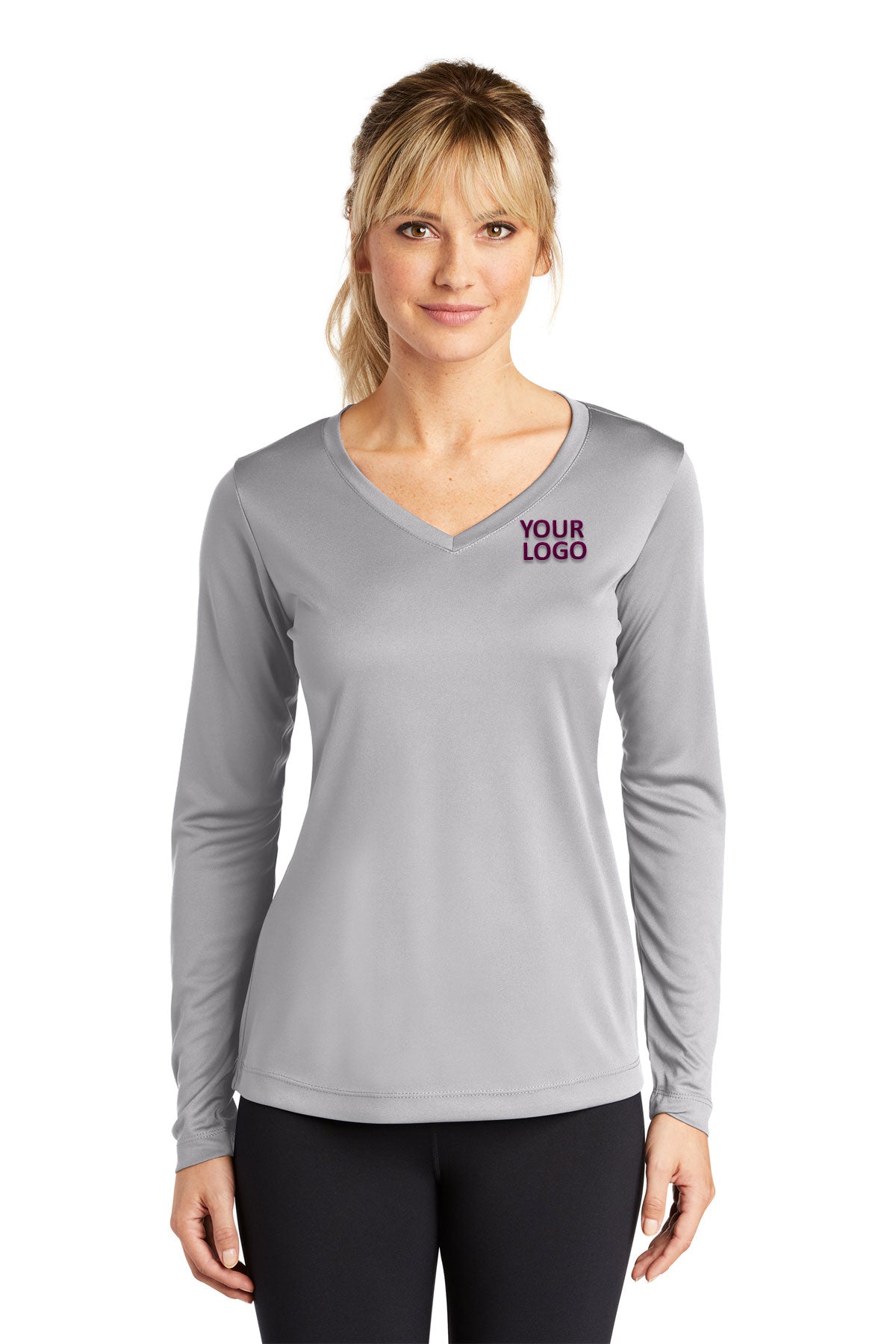 Sport-Tek Ladies Long Sleeve PosiCharge Competitor V-Neck Tee