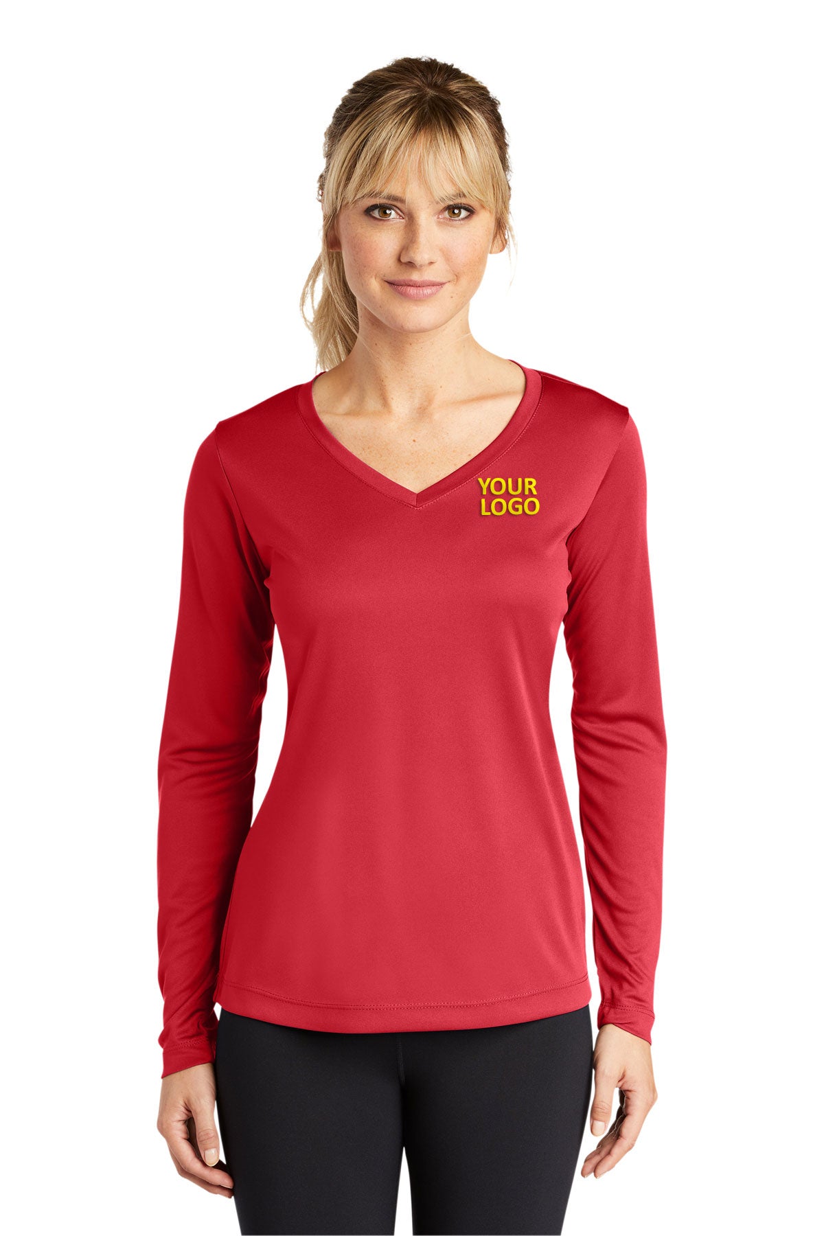 Sport-Tek Ladies Long Sleeve PosiCharge Competitor V-Neck Tee