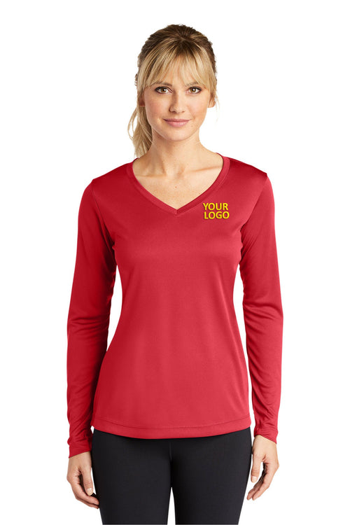 Sport-Tek Ladies PosiCharge Competitor Custom V-Neck Tee's, True Red