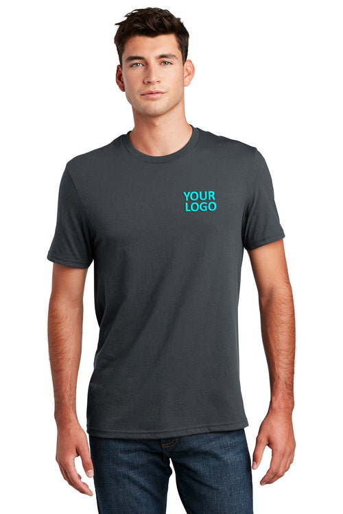 District Made Ladies Perfect Blend Crew Tee's, Charcoal