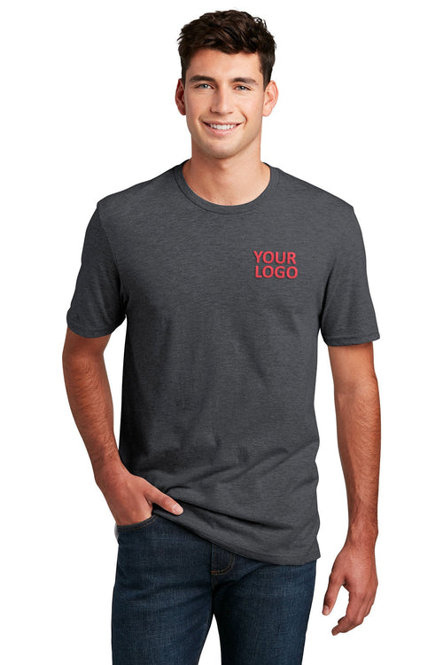 District Made Ladies Perfect Blend V-Necks, Heathered Charcoal