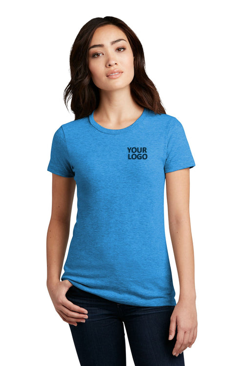 District Made Mens Perfect Blend Tee's, Heathered Bright Turquoise