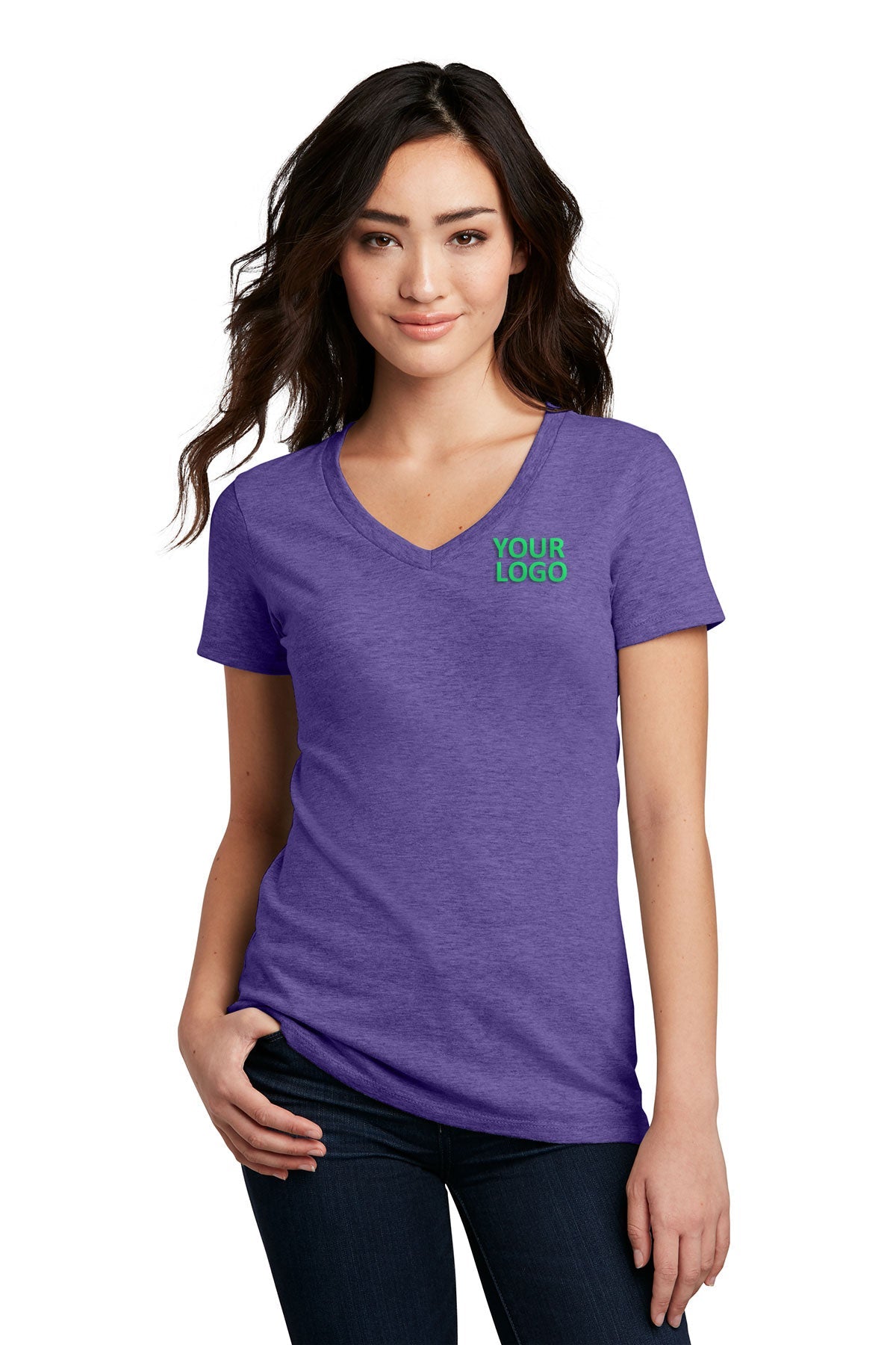District Made Ladies Perfect Blend V-Neck Tee