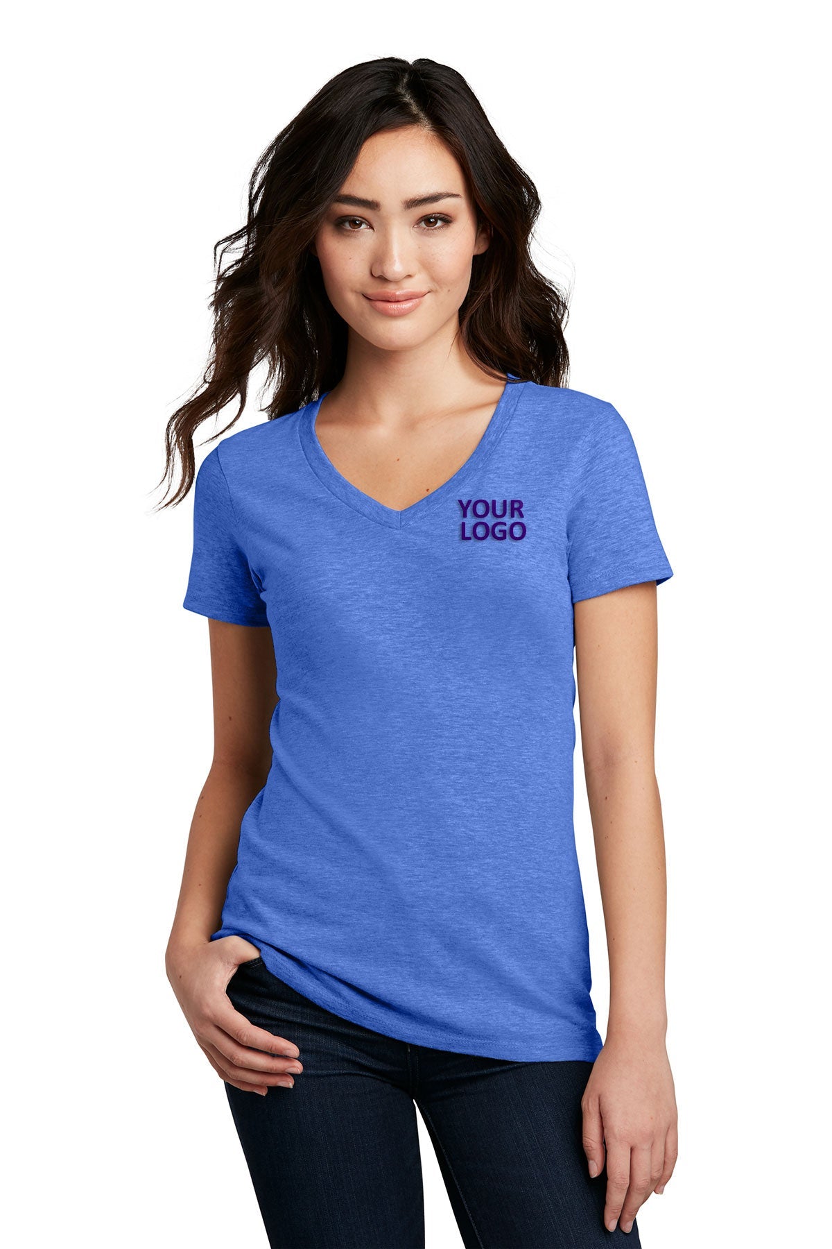 District Made Ladies Perfect Blend V-Neck Tee