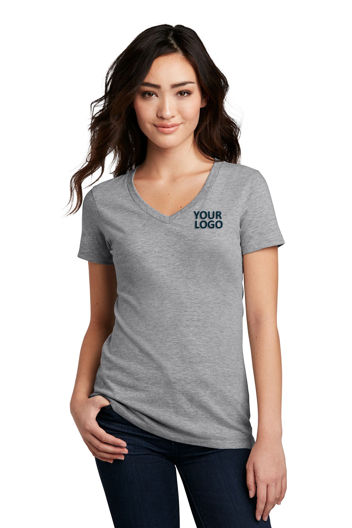 District Made Ladies Perfect Blend V-Neck Tee