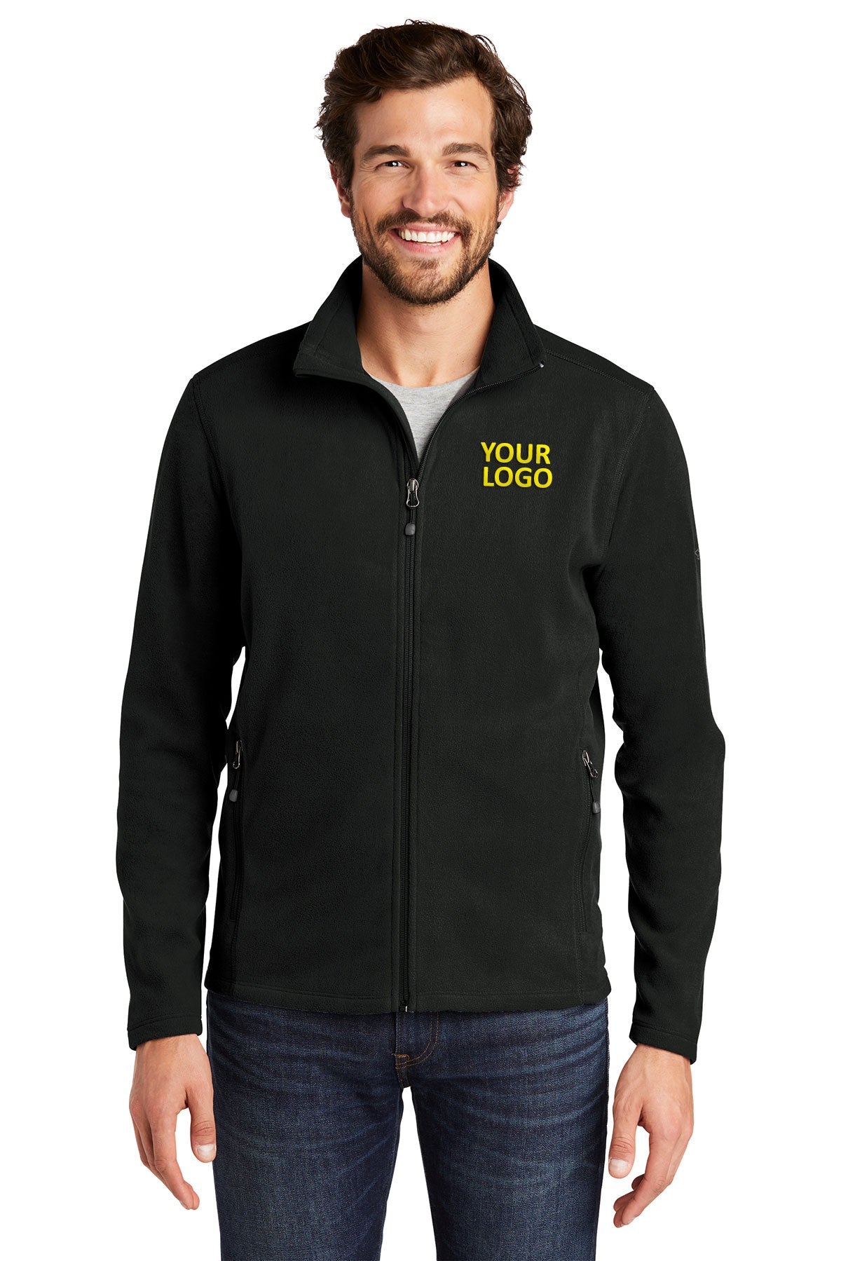 Eddie Bauer Black EB224 team jackets embroidered